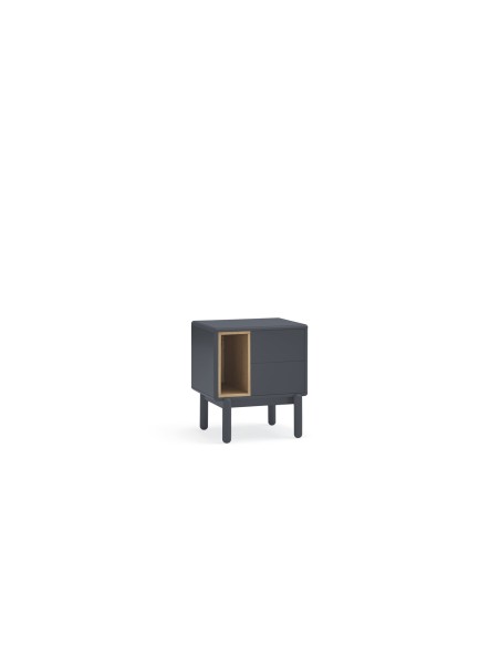 Mesita de Noche CORVO, Gris Antracita - Teulat