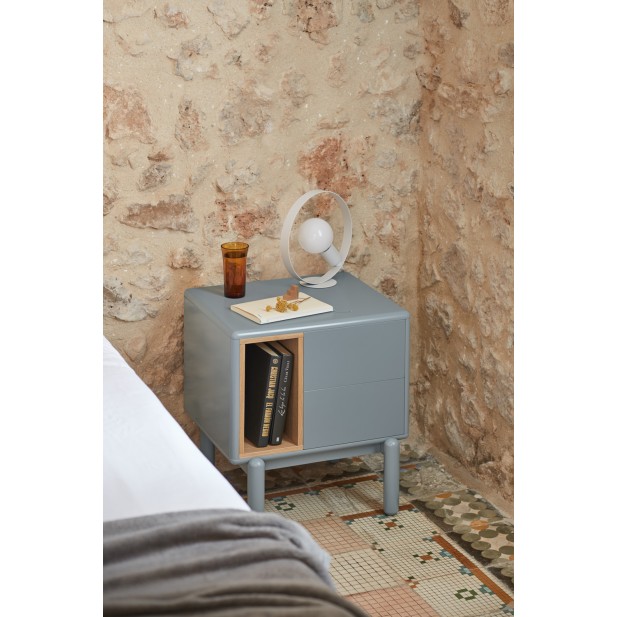 Mesita de Noche CORVO, Gris Perla -...