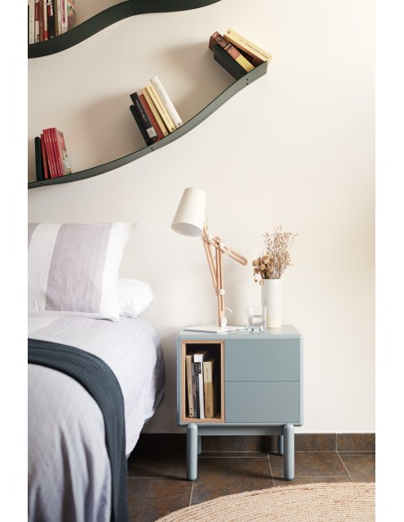 Mesita de Noche CORVO, Gris Perla - Teulat